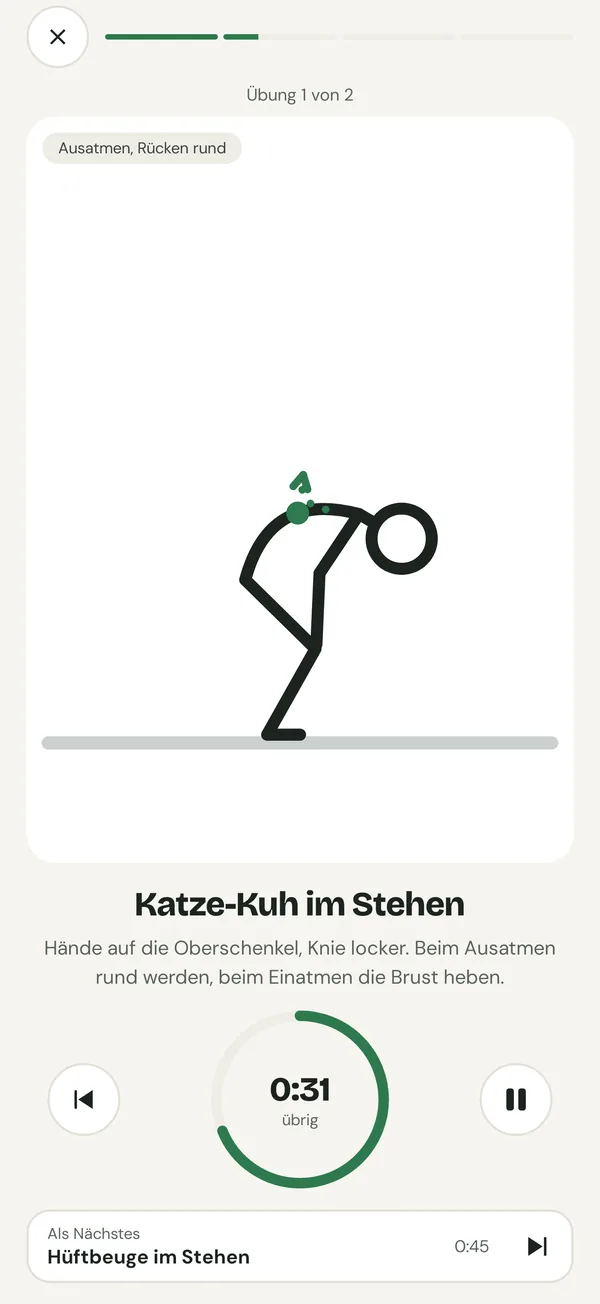 Oder im Stehen