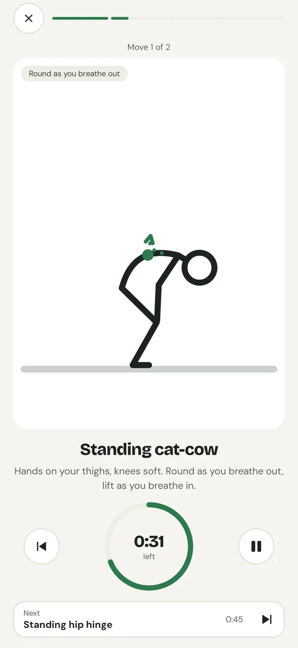Or standing
